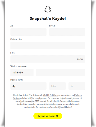 Snapchat Hesabı Nasıl Oluşturulur?