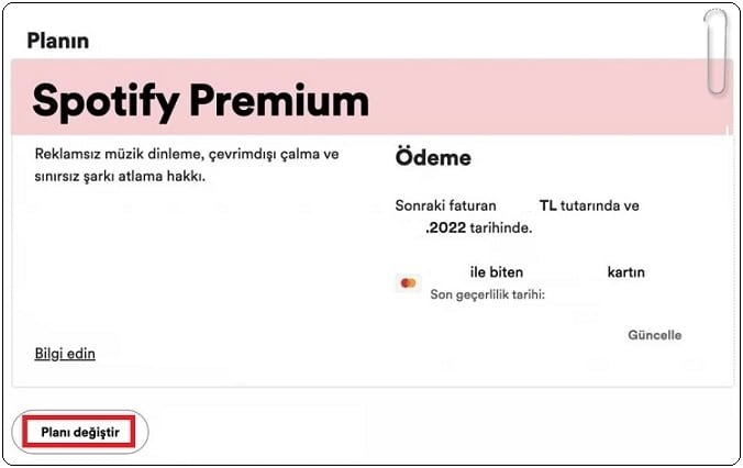 Spotify planı nasıl değiştirilir?