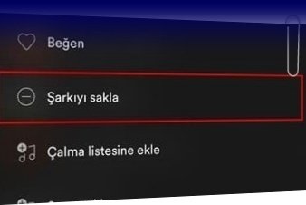 spotify sarki gizleme1