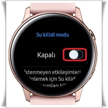 Galaxy Watch Saatlerde Su Kilidi Modu Nedir?