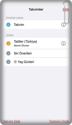 iPhone'da Takvim Nasıl Silinir, Nasıl Gizlenir?