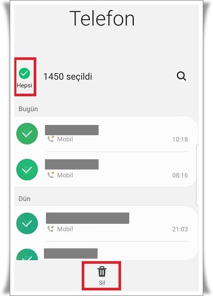 Telefonda Arama Geçmişi Nasıl Silinir? (Telefonda Çağrı Geçmişi Silme)