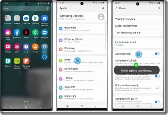 Samsung Telefonda Edge Paneli Nasıl Açılır?