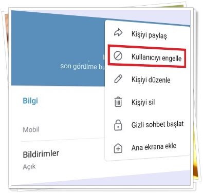 telegram kisi engelleme 1