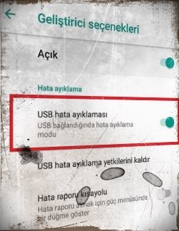 usb hata ayiklama modu nedir1