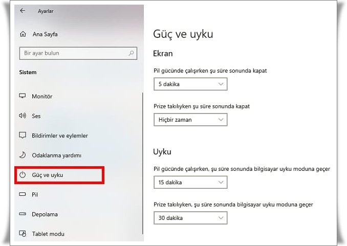 uyku modu 3