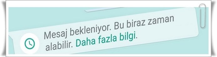 WhatsApp Mesaj Bekleniyor Uyarısı Ne Demek?