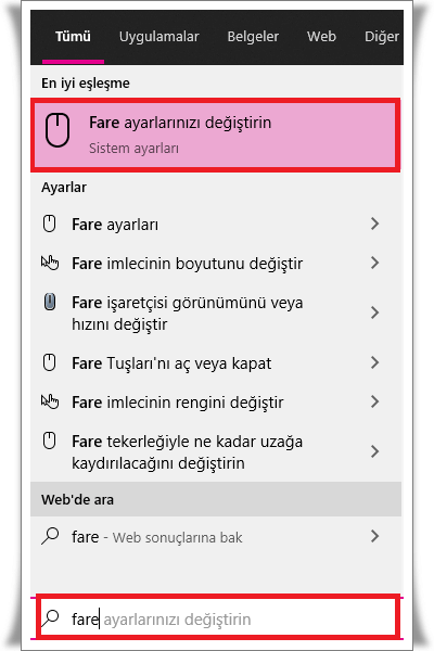 Touchpad Çift Parmak Kaydırma