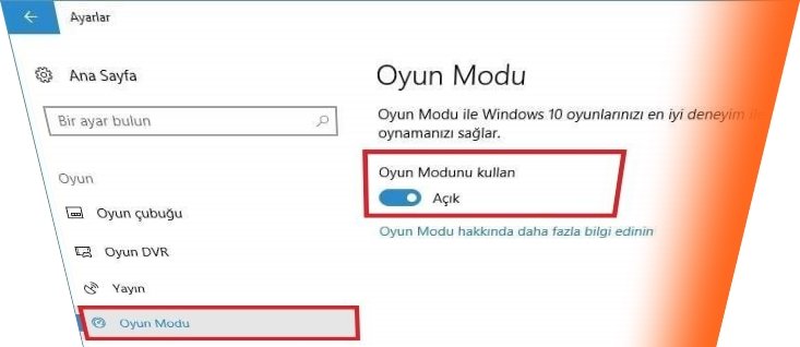 windows 10 oyun modu nedir1