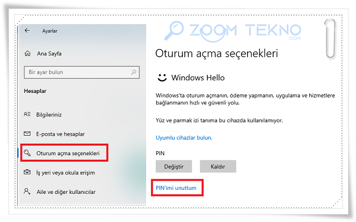Windows 10 Şifre Kaldırma, Pin Kaldırma Nasıl Yapılır?