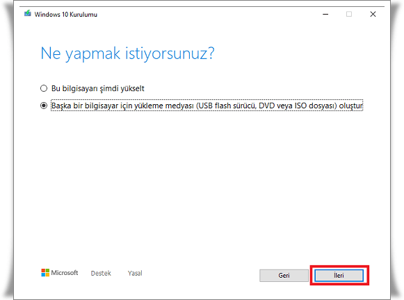 windows 10 temiz kurulum 3