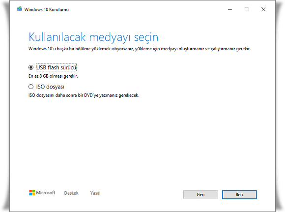 windows 10 temiz kurulum 5