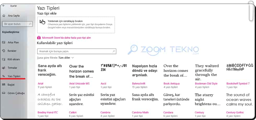 Windows 10 yazı tipi nasıl değiştirilir?