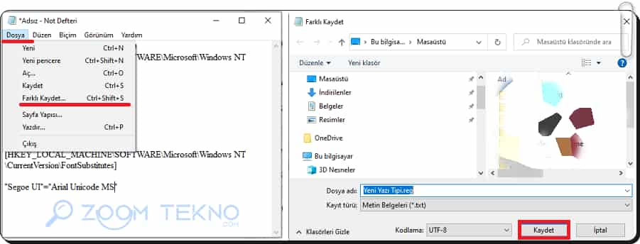 Windows 10 yazı tipi nasıl değiştirilir?