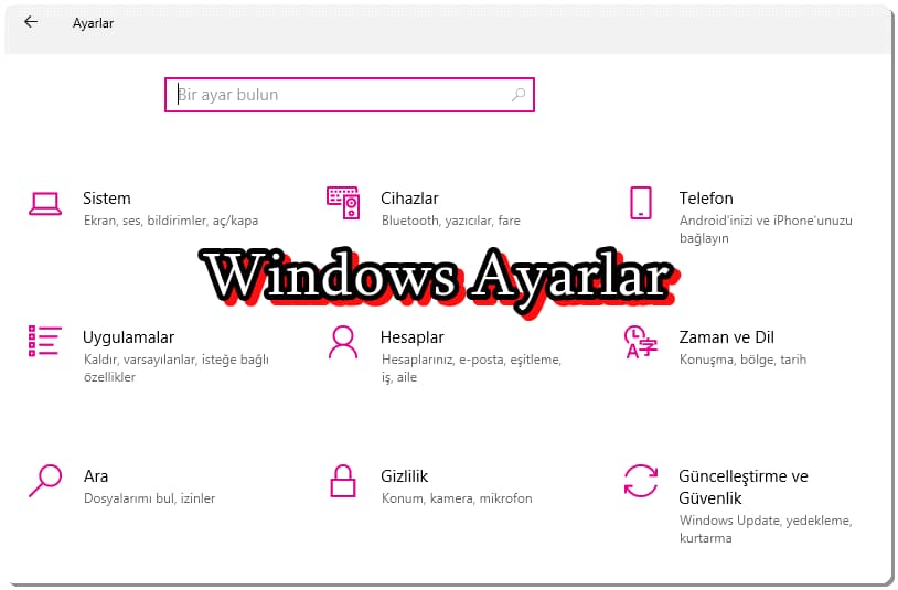 Windows Ayarlar Açılmıyor, Ne Yapabilirim?