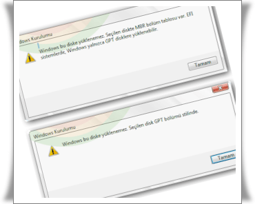 Windows Bu Diske Yüklenemez Hataları Nasıl Çözülür?