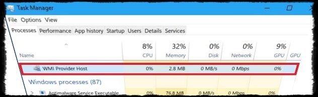 wmi provider host nedir nasil kapatilir 1