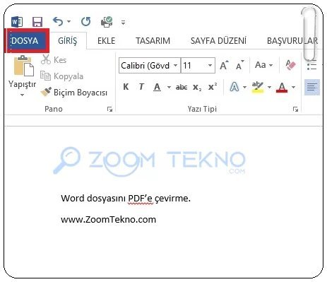 4 Adımda Word Belgesini PDF Yapma