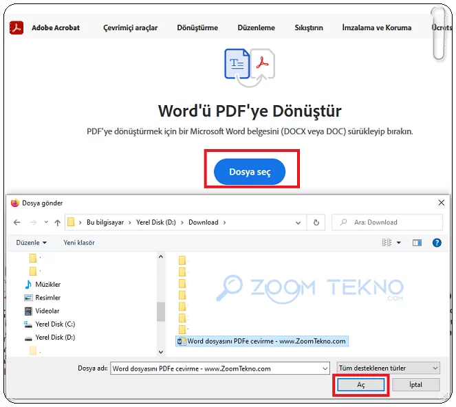 4 Adımda Word Belgesini PDF Yapma