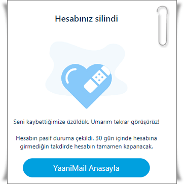 yaanimail hesabi nasil silinir 6