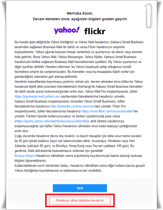 Yahoo Mail Hesabı Nasıl Silinir?