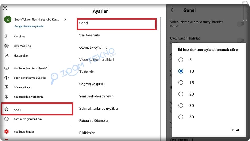 3 Adımda YouTube 10 Saniye İleri Sardırmayı Arttırma