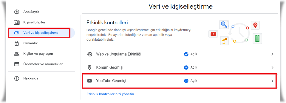 youtube arama gecmisi nasil temizlenir 2